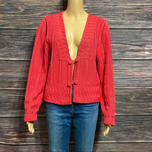 Deirdre McGuire Irish cardigan knit sweater - Picture 1 of 8